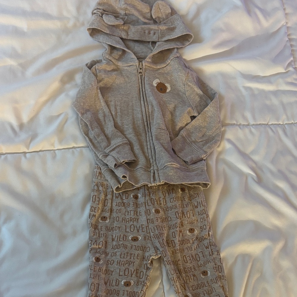 Child of Mine Brown Kids Sweatpants & Hoodie Set